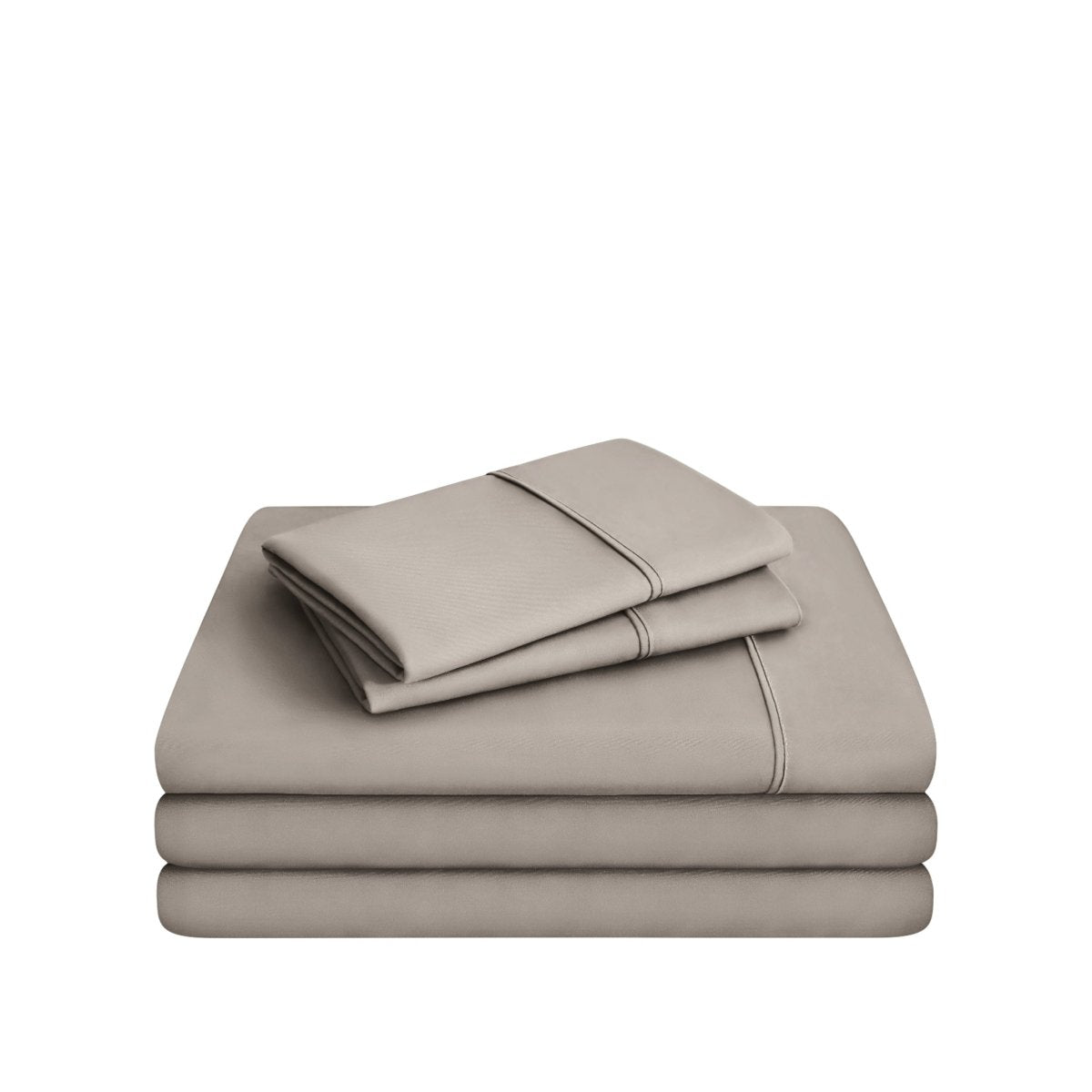 Microfiber sheet set on a white background