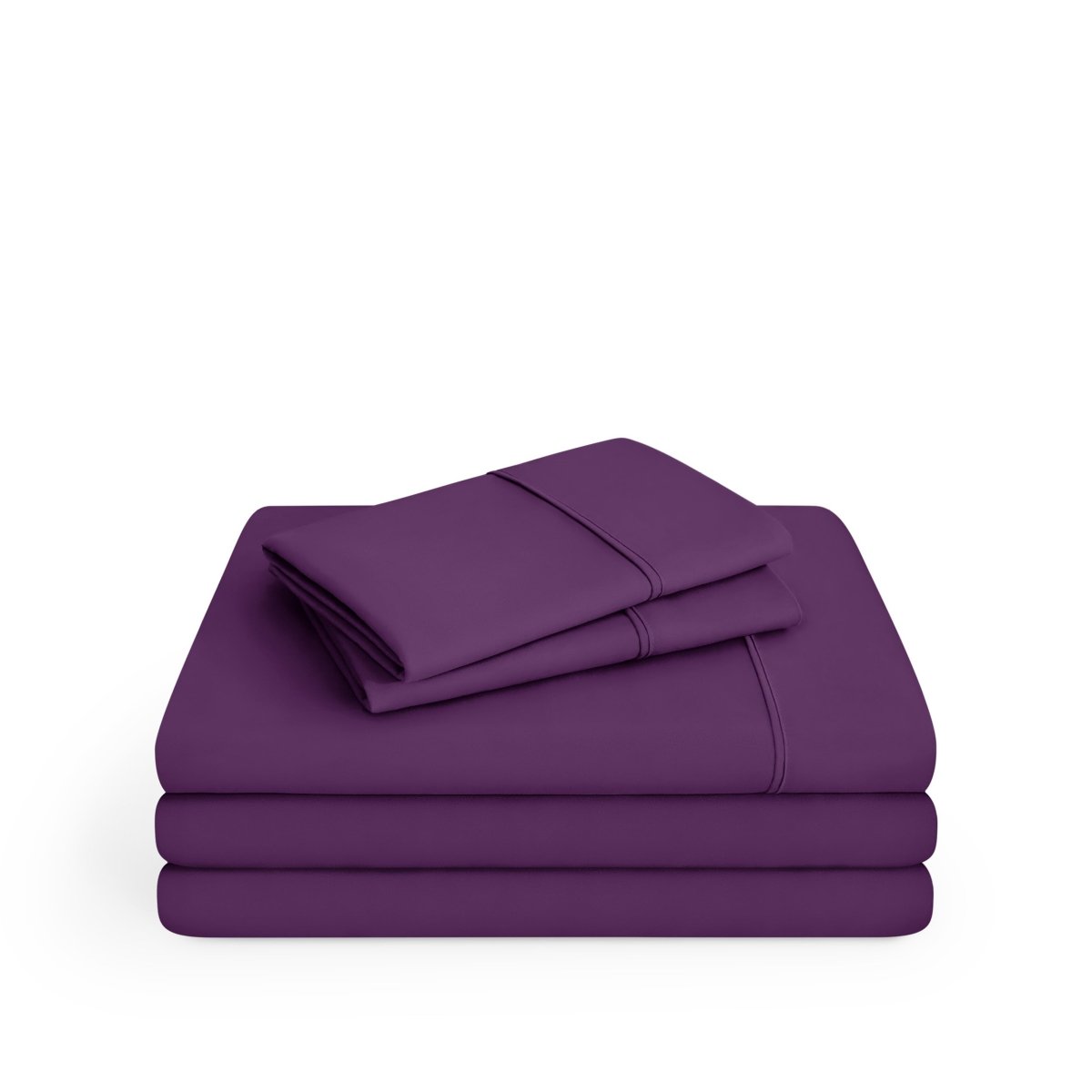Microfiber sheet set on a white background