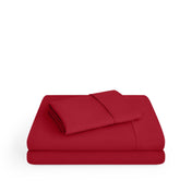 Microfiber sheet set on a white background