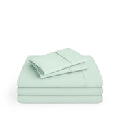 Microfiber sheet set on a white background