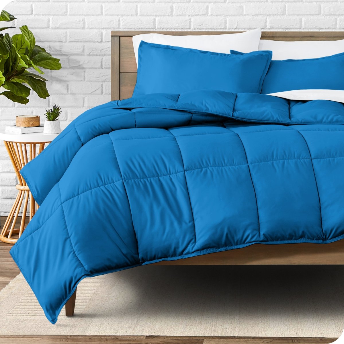 Down Alternative Box Stitch Comforter Set