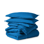 A down alternative comforter folded neatly