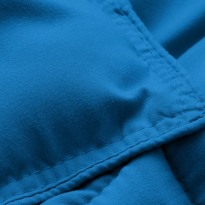 Close-up of comforter fabric with stitching detail