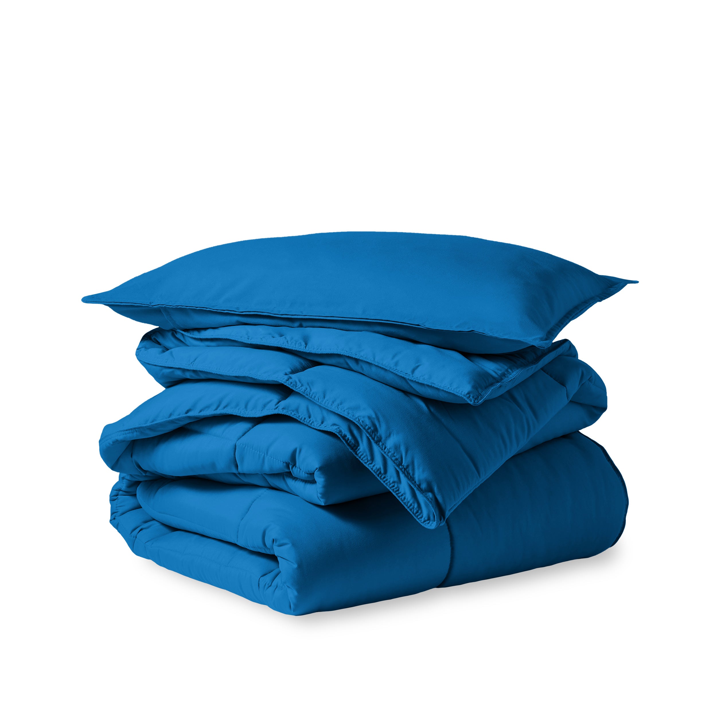 Comforter set folded and stacked