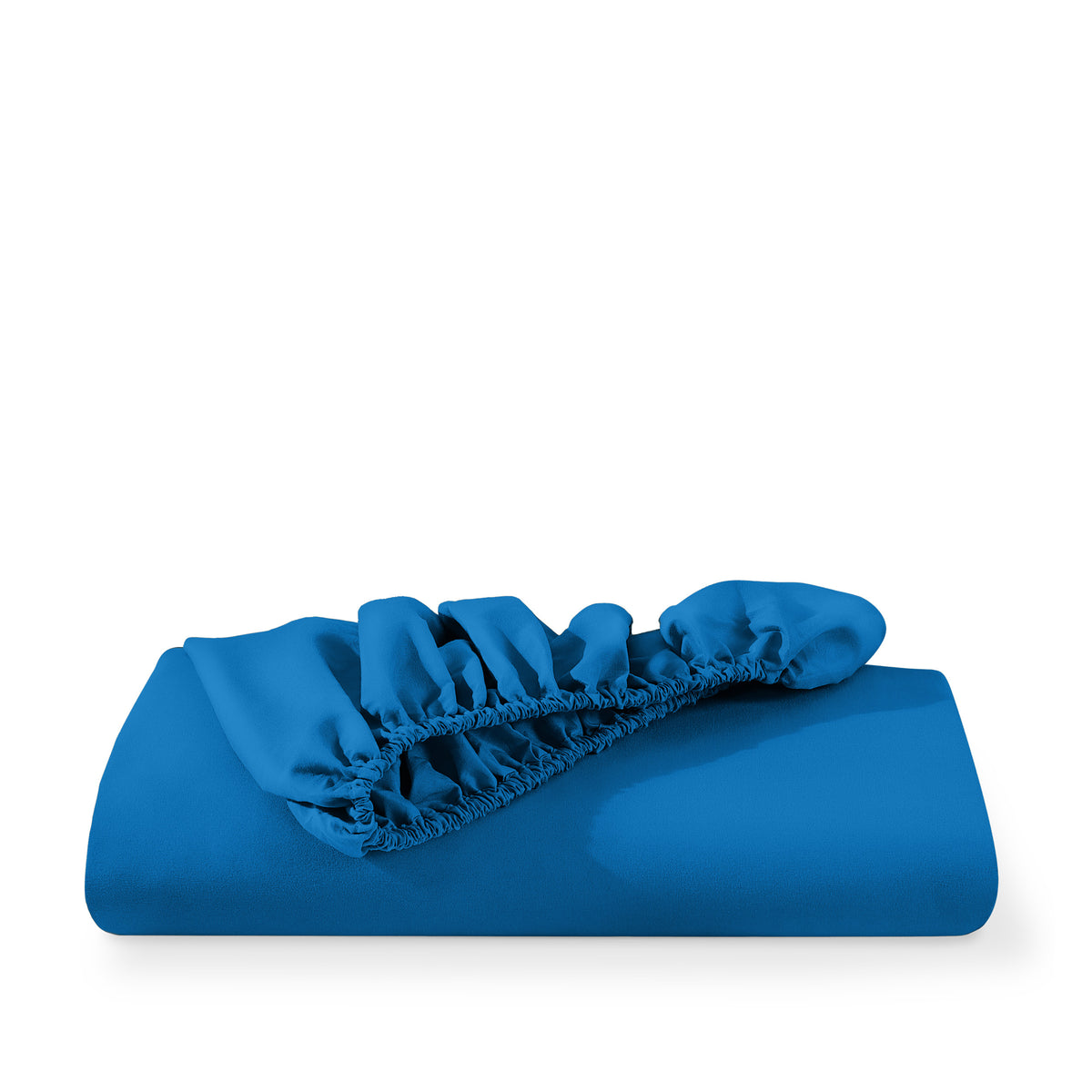 Microfiber fitted sheet folded with a white background