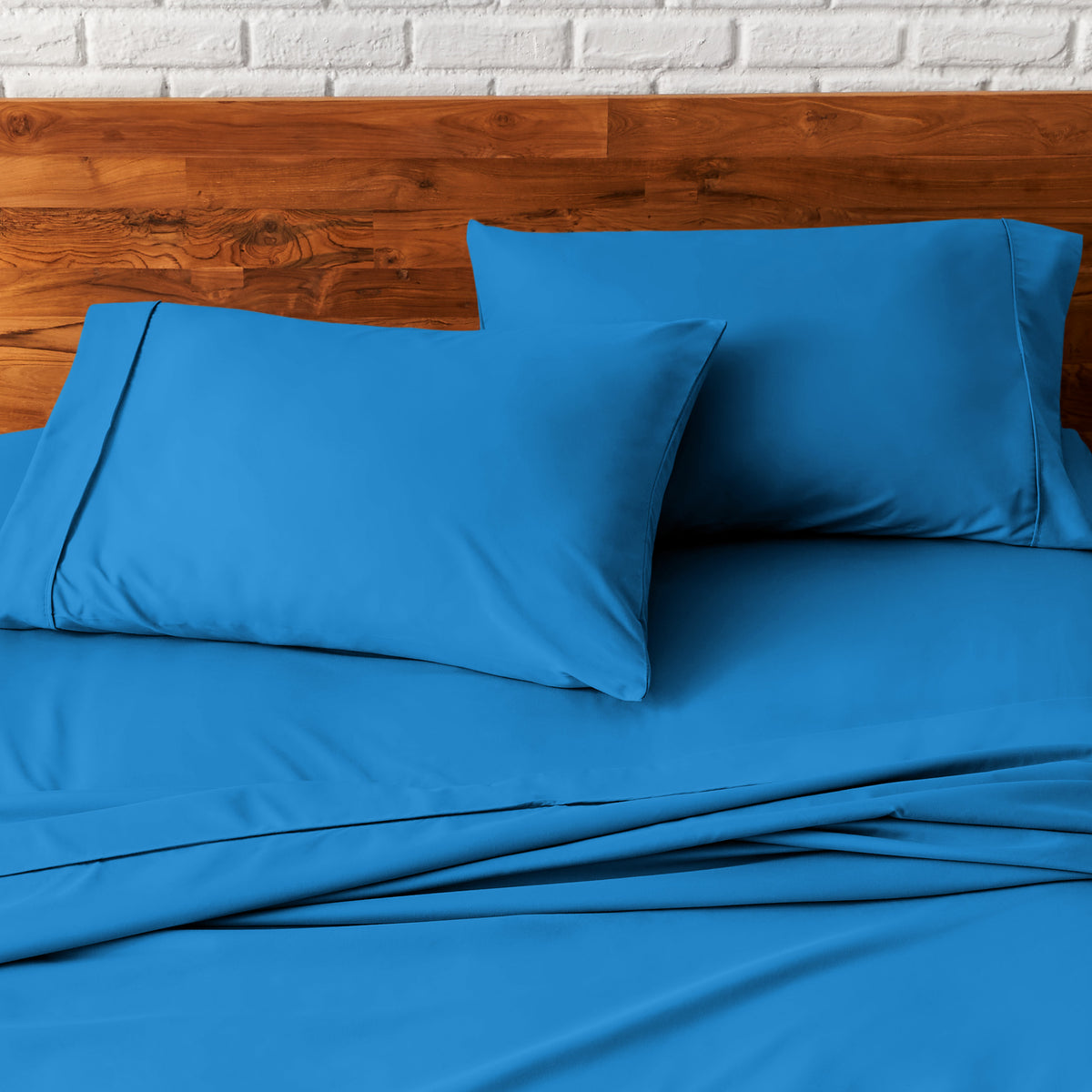 Close up of pillowcases on a bed