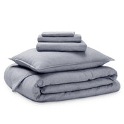 Bedding set folded on a white background
