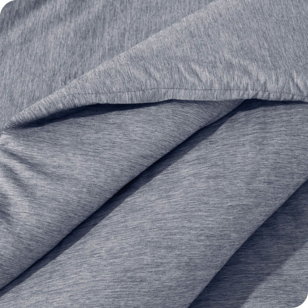 Close up of the heathered comforter set