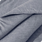 Close up of the heathered comforter set