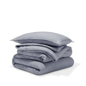 Comforter set stacked on a white background