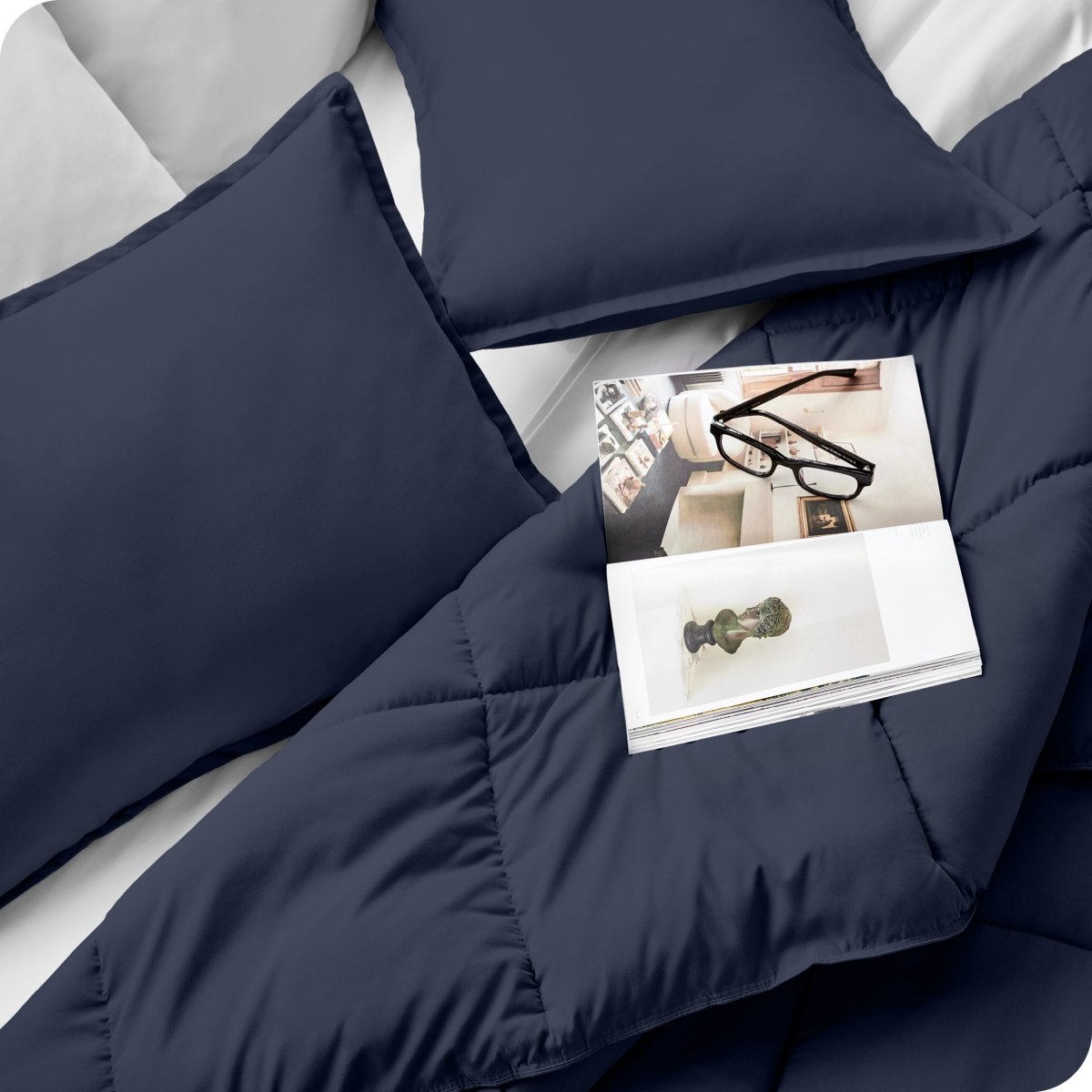 Down Alternative Box Stitch Comforter Set