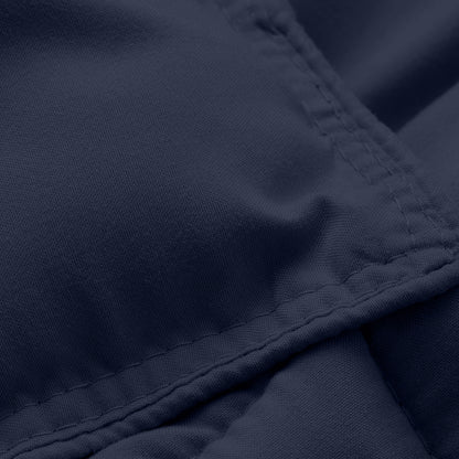 Close-up of comforter fabric with stitching detail