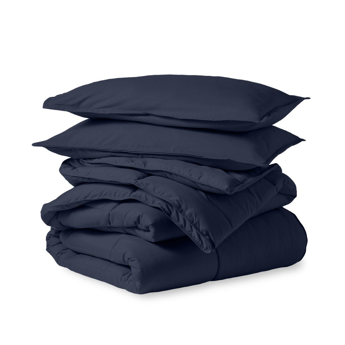Comforter set folded and stacked