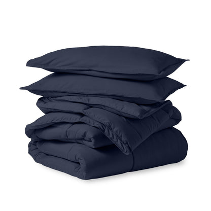 Comforter set folded and stacked