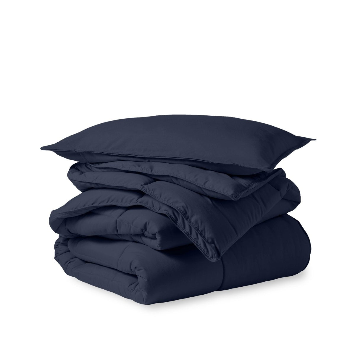 Comforter set folded and stacked