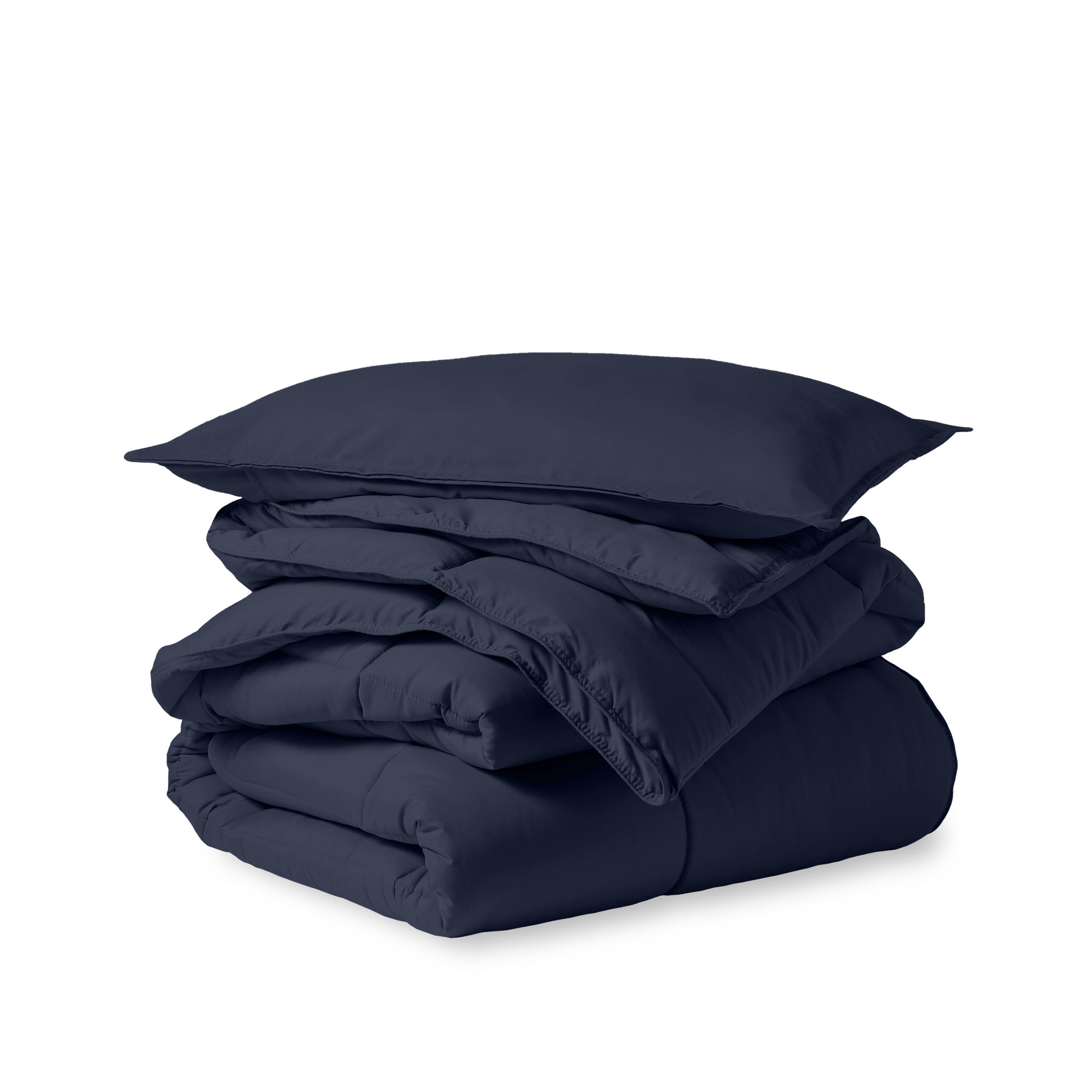 Comforter set folded and stacked