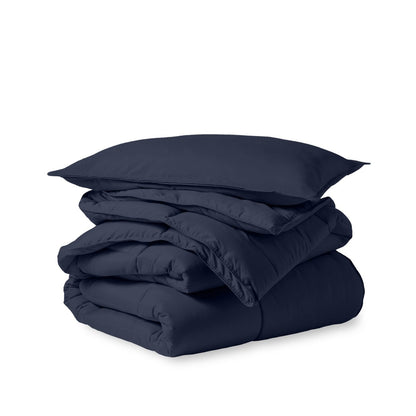 Comforter set folded and stacked