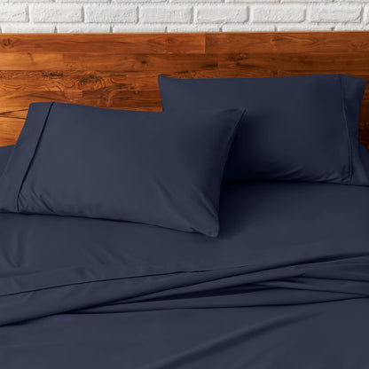 Close up of pillowcases on a bed