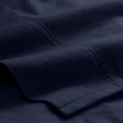 Close-up of organic flannel top sheet