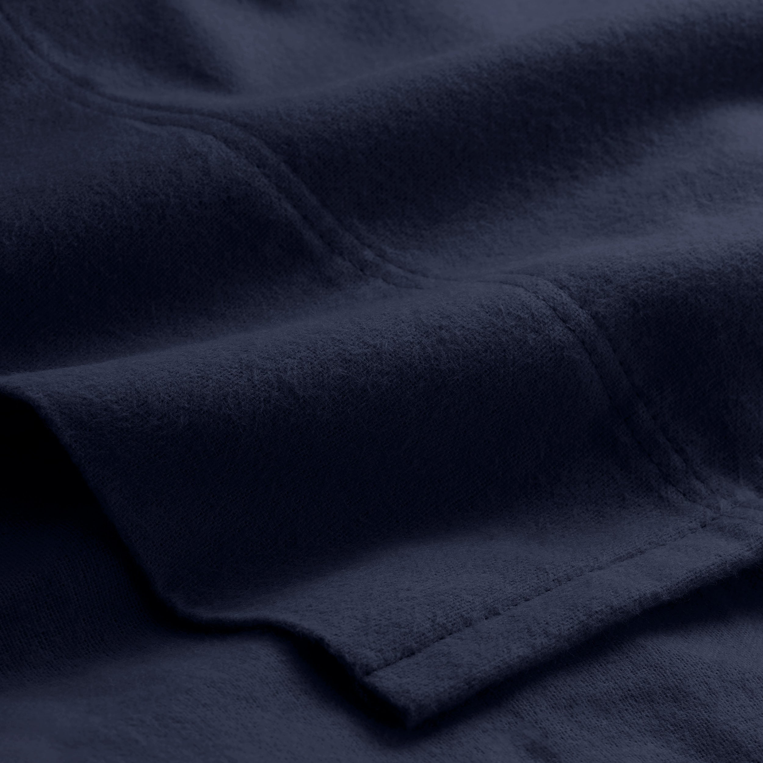 Close-up of organic flannel top sheet