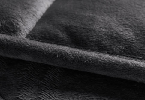 Closeup of Minky Weighted Blanket fabric card texture