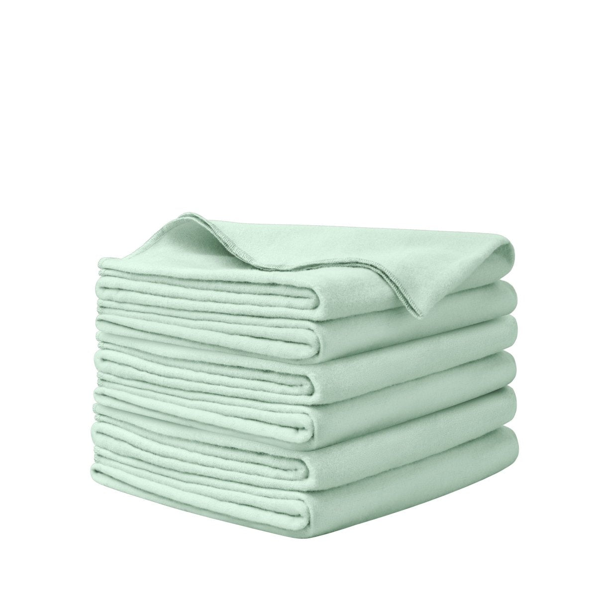 A stack of flannel receiving blankets