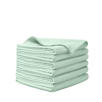 A stack of flannel receiving blankets