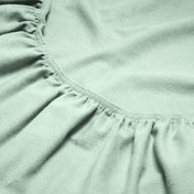 Close-up of flannel fitted sheet.