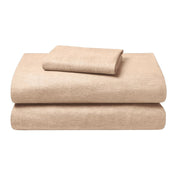 A neatly arranged set of flannel sheets