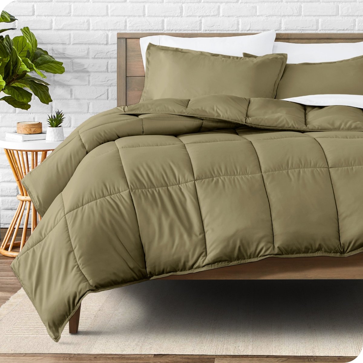 Down Alternative Box Stitch Comforter Set