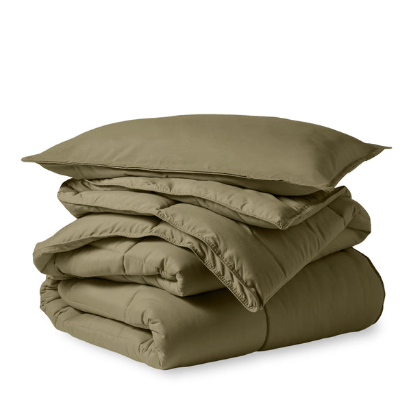Down Alternative Box Stitch Comforter Set