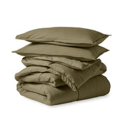 Comforter set folded and stacked