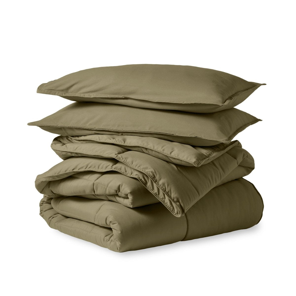 Comforter set folded and stacked