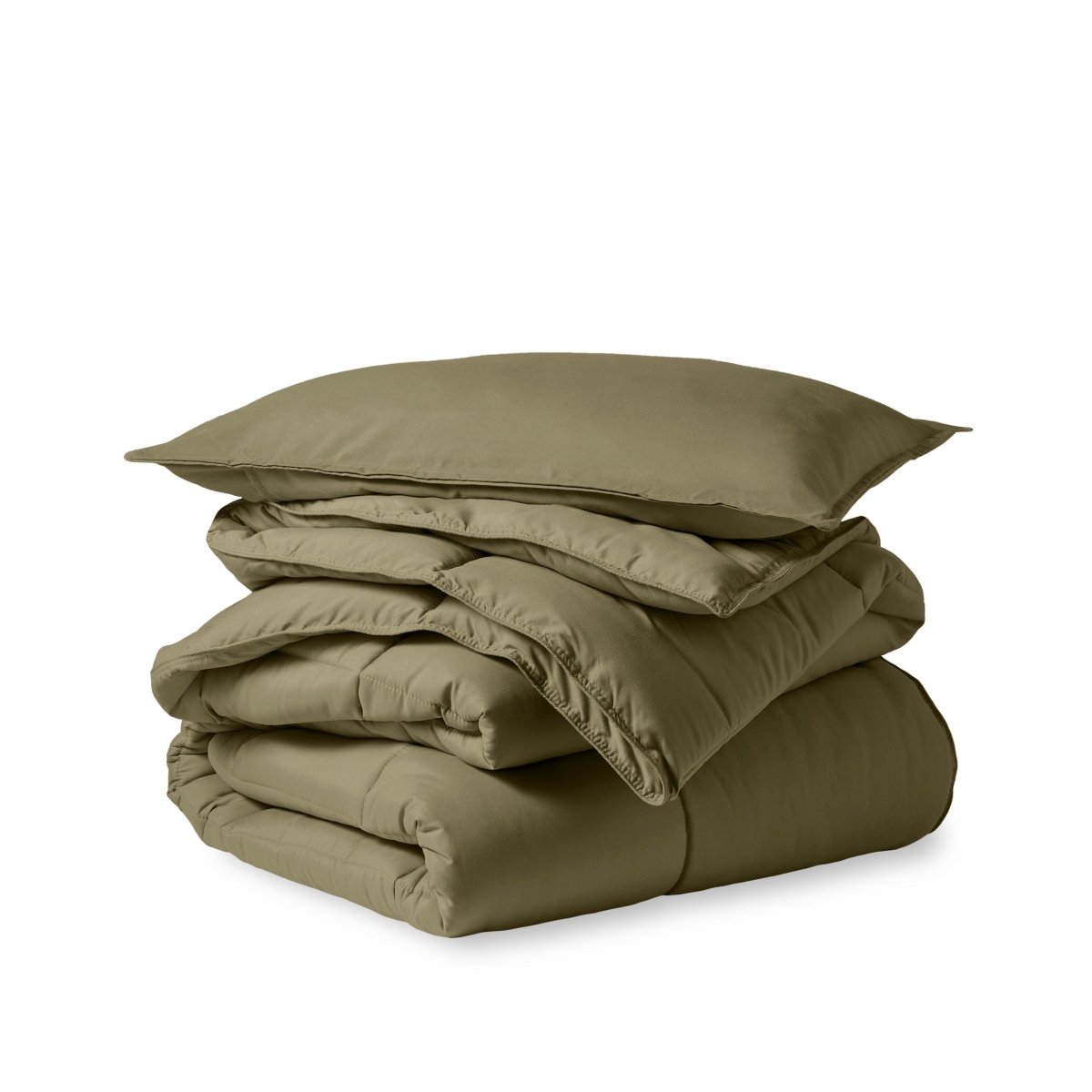 Comforter set folded and stacked