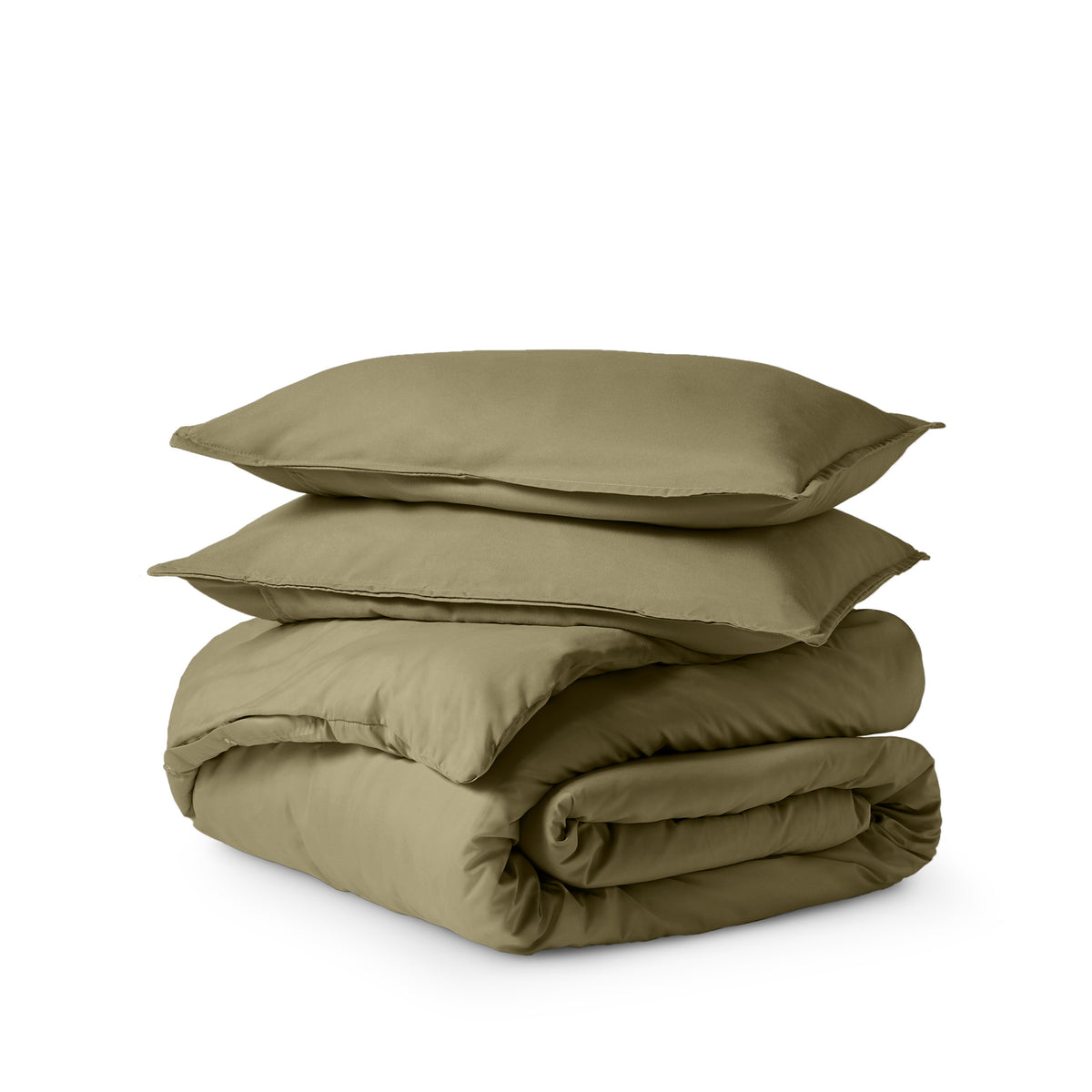 Ultra soft duvet cover folded and stacked