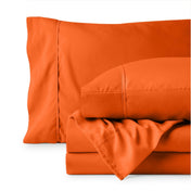 Sheet set folded on a white background