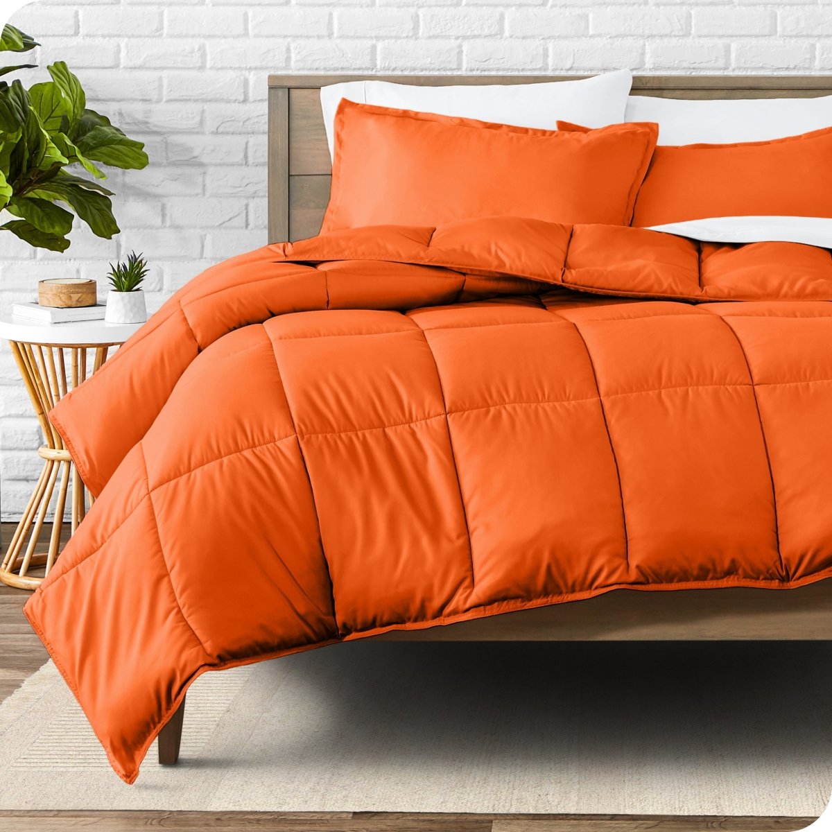 Down Alternative Box Stitch Comforter Set