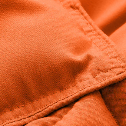 Close-up of comforter fabric with stitching detail