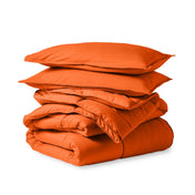 Comforter set folded and stacked