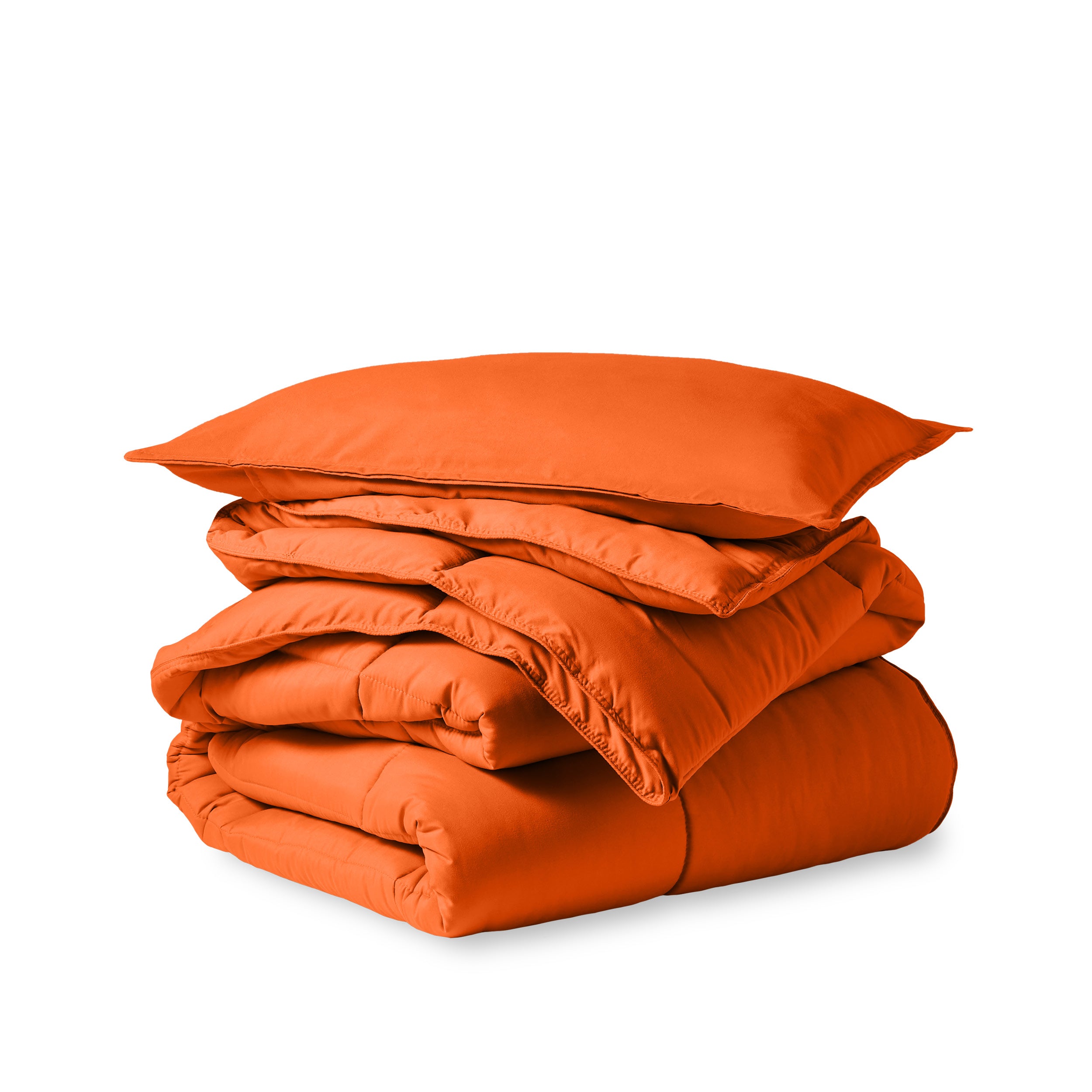 Comforter set folded and stacked