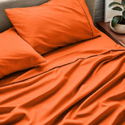 Close up of ultra-soft sheets on a bed