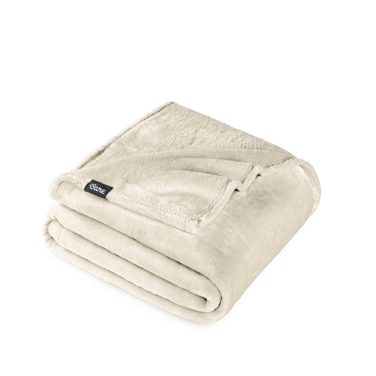 A Bare Home microplush blanket folded neatly on a white background