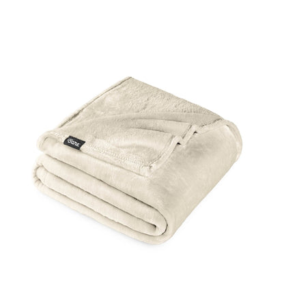 A Bare Home microplush blanket folded neatly on a white background