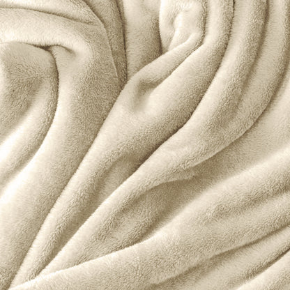 Close up of the soft textured microplush blanket