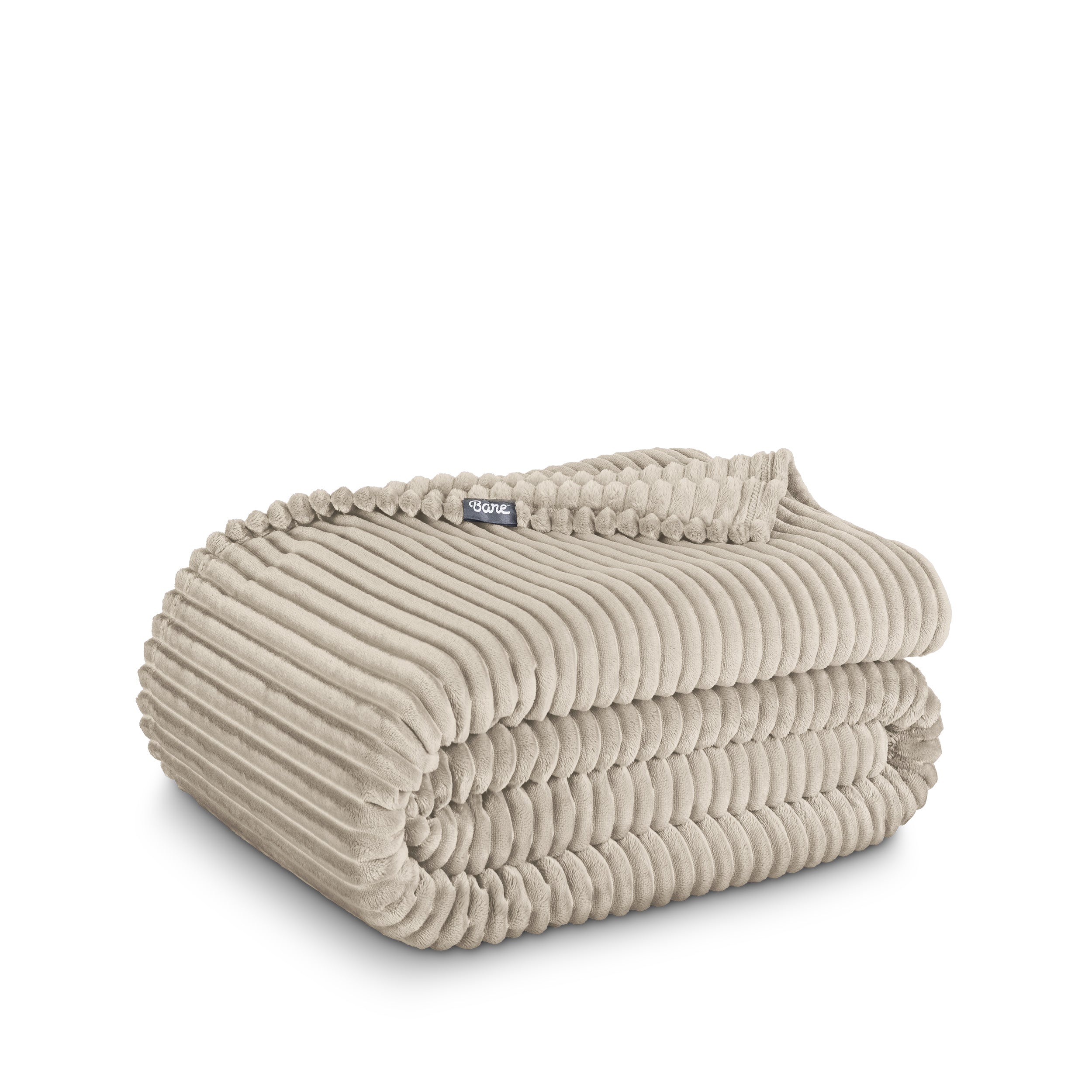 Microplush ribbed blanket folded