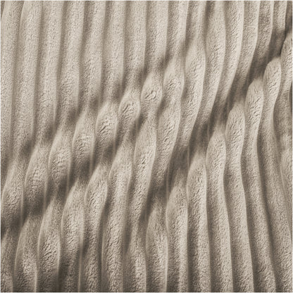 Close up of microplush ribbed textured blanket