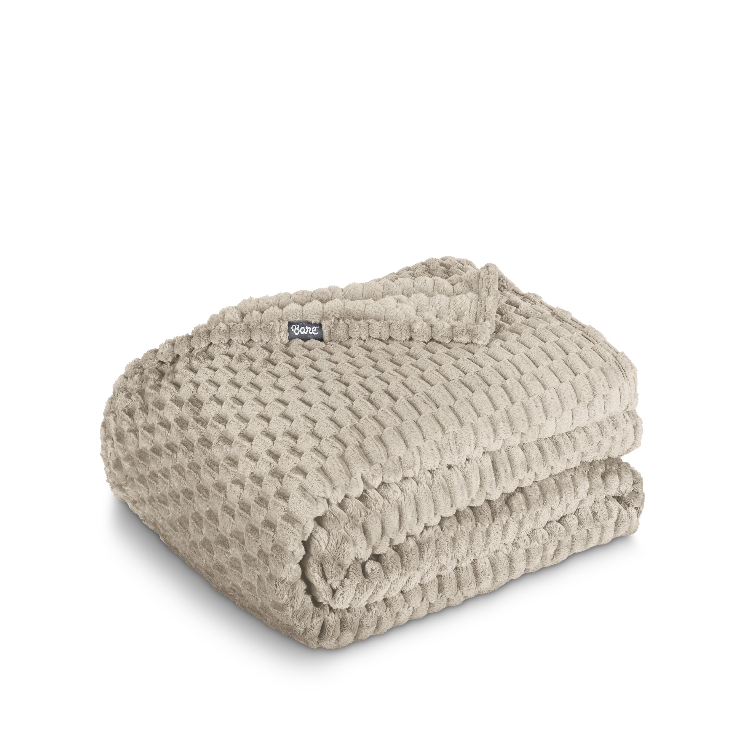 Microplush waffle blanket folded