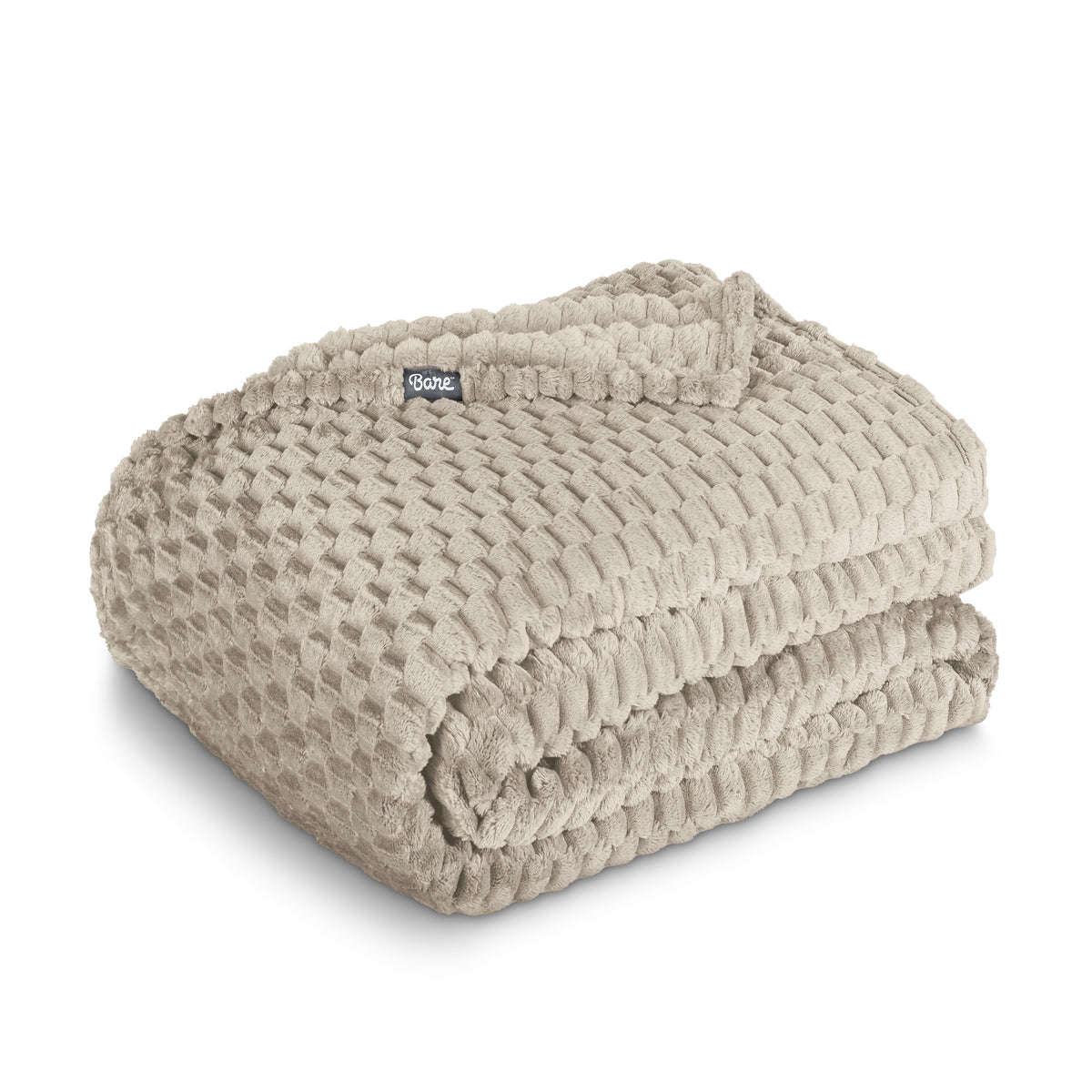 Microplush waffle blanket folded