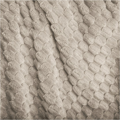 Close up of microplush waffle textured blanket