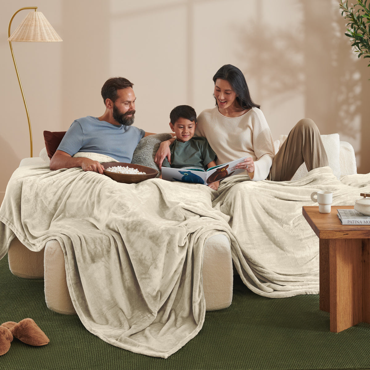 Giant microplush blanket